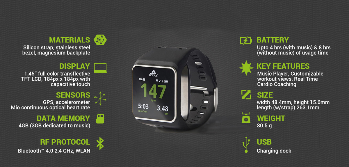 smart watch adidas running